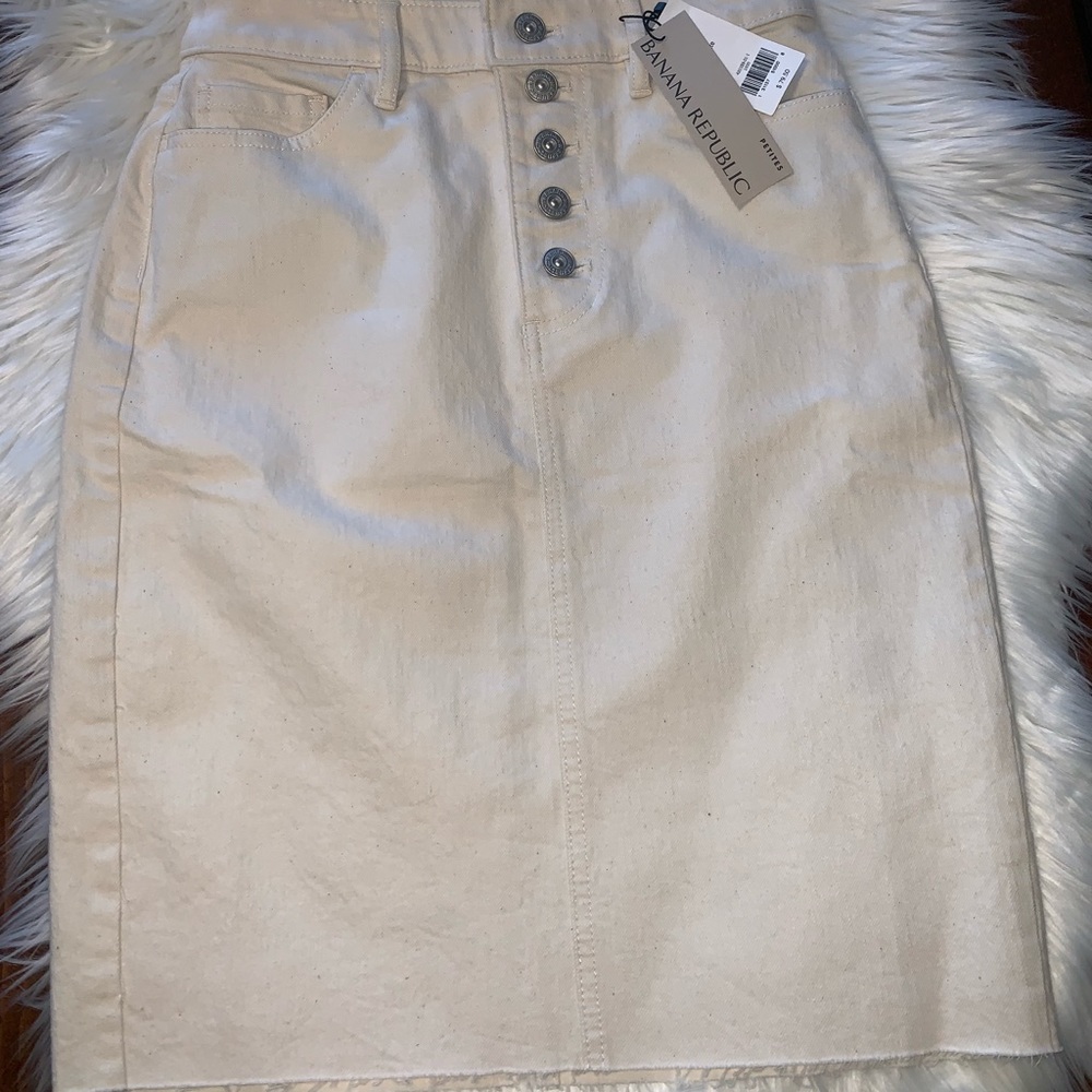 Banana Republic Denim Pencil Skirt -Vanilla Color